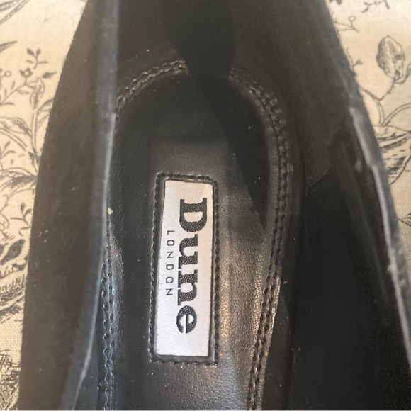 DUNE LONDON Sz 38 Suede and Rhinestone Pointy Ballet Slip On Flats - Picture 5 of 12